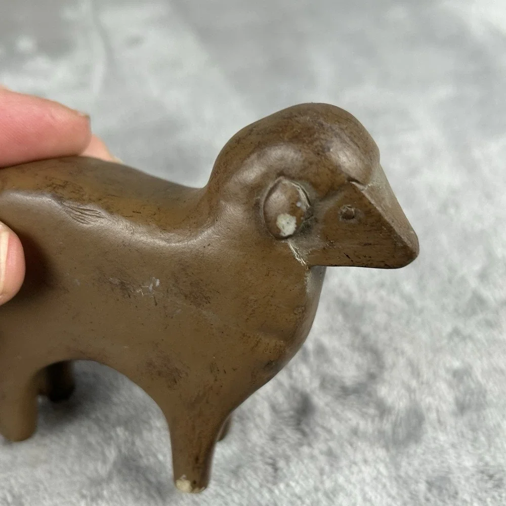 Primitive Farm Animals Set Of 3 Decorative Figures Pig Sheep & Cow